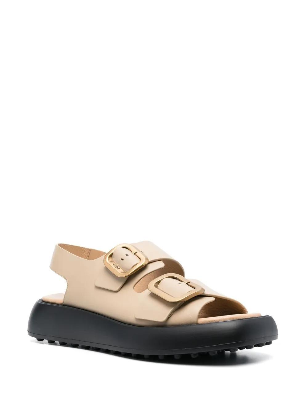 TOD'S Buckle-strap Open-toe Sandals In Neutrals Product Image