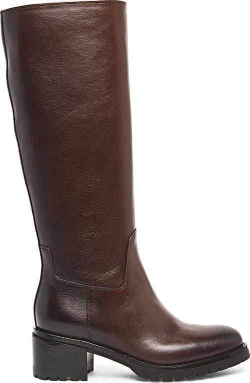 SANTONI Hagar Leather Riding Boots In Brown Product Image