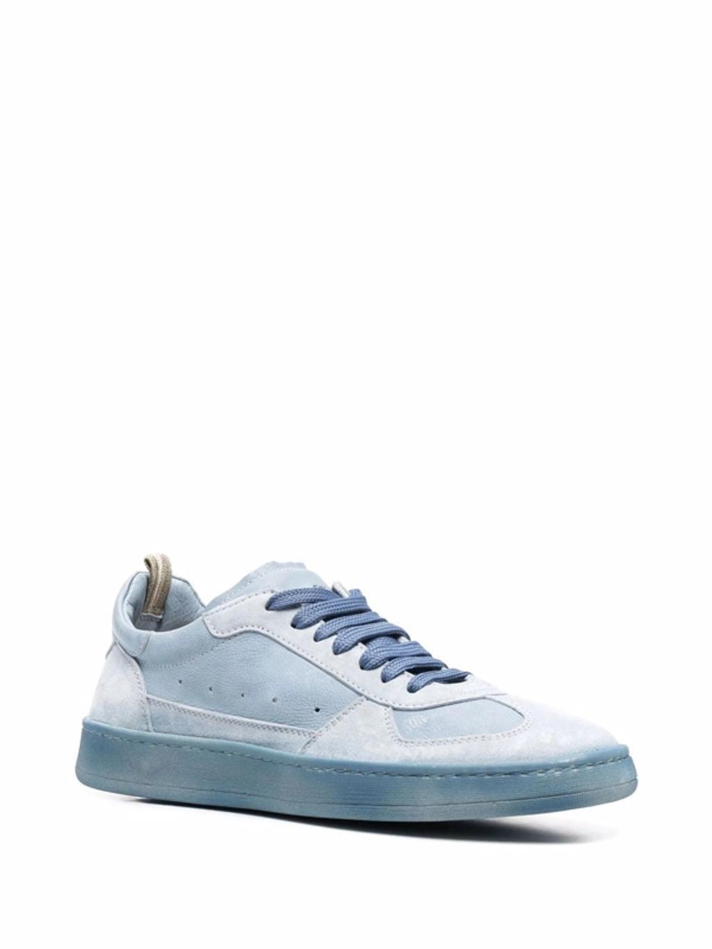 OFFICINE CREATIVE Tonal Leather Sneakers In Blau Product Image