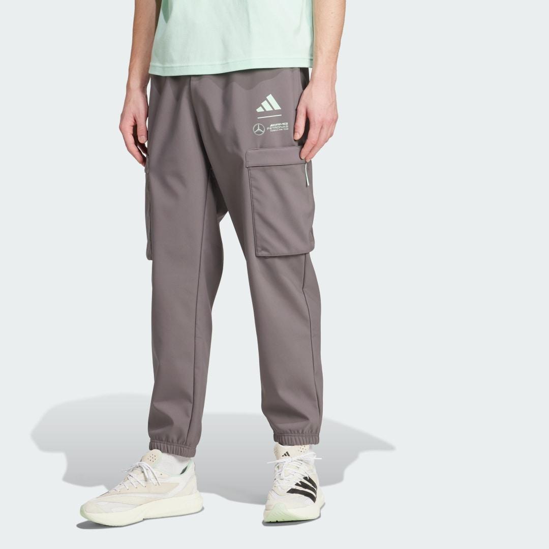 adidas MERCEDES - AMG PETRONAS FORMULA ONE TEAM PREMIUM WOVEN PANT Grey Strata XL Mens Product Image