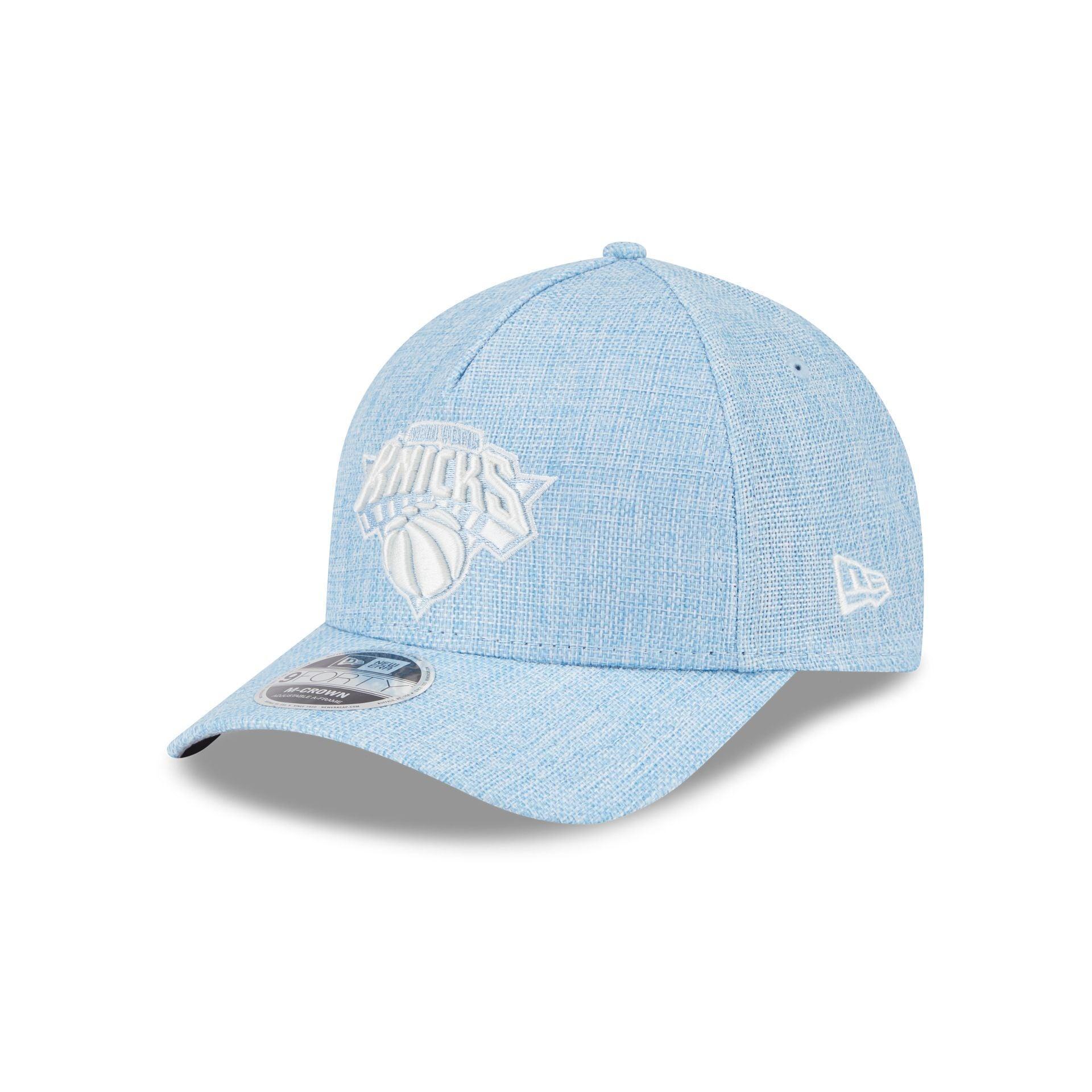 New York Knicks Cotton Weaver Blue 9FORTY M-Crown A-Frame Snapback Hat Male Product Image