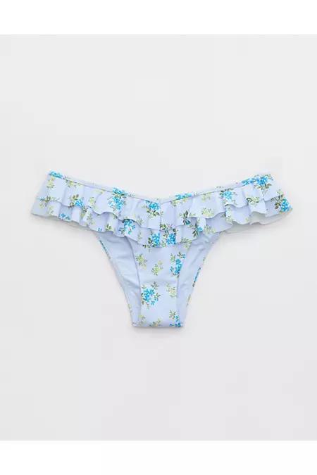 Aerie Ruffle Cheeky Bikini Bottom Women's Product Image