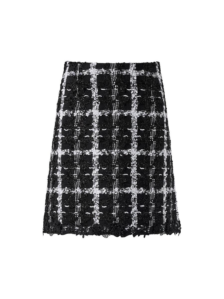 Womens Tweed A-Line Miniskirt Product Image