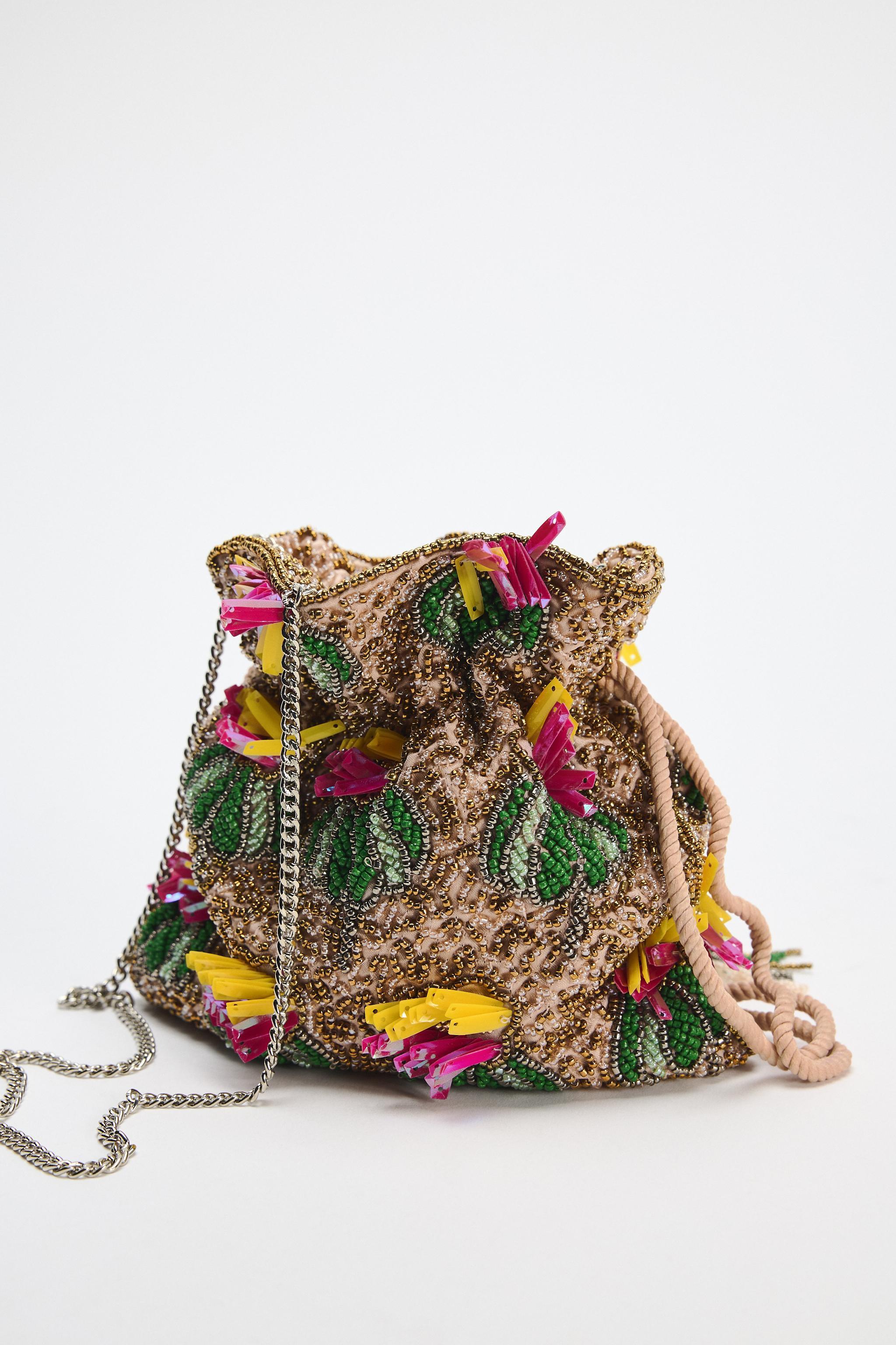 BEADED MINI BUCKET BAG Product Image