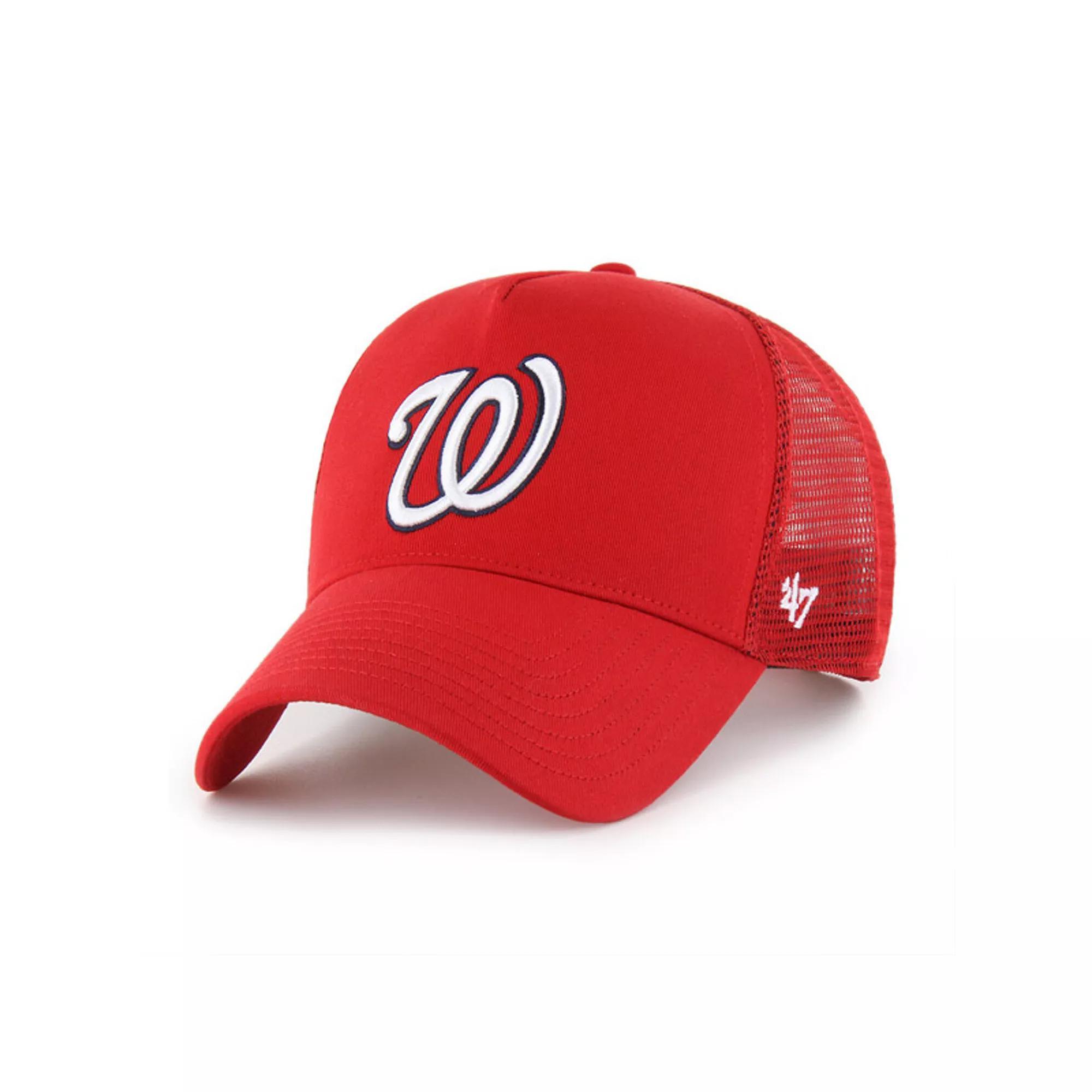 Men's '47 Red Washington Nationals Ballpark Offside Adjustable Trucker Hat Product Image