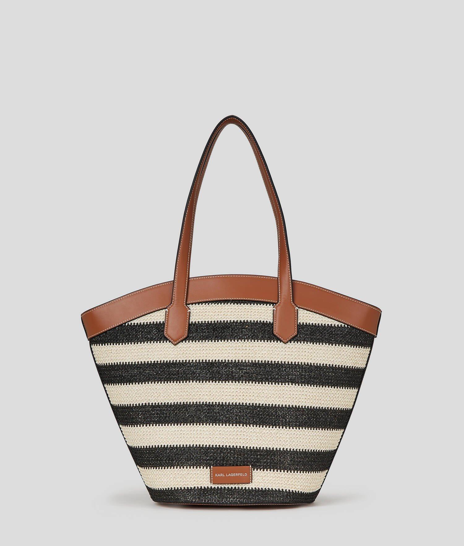 K/SIGNATURE TULIP RAFFIA TOTE BAG Product Image