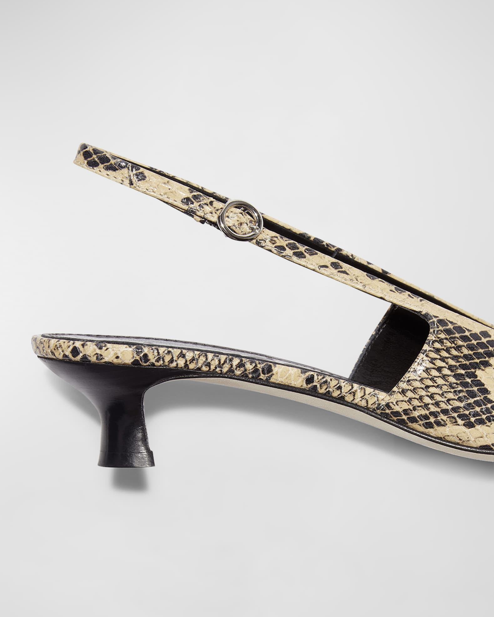 Catrina Snake-Embossed Slingback Pumps Product Image