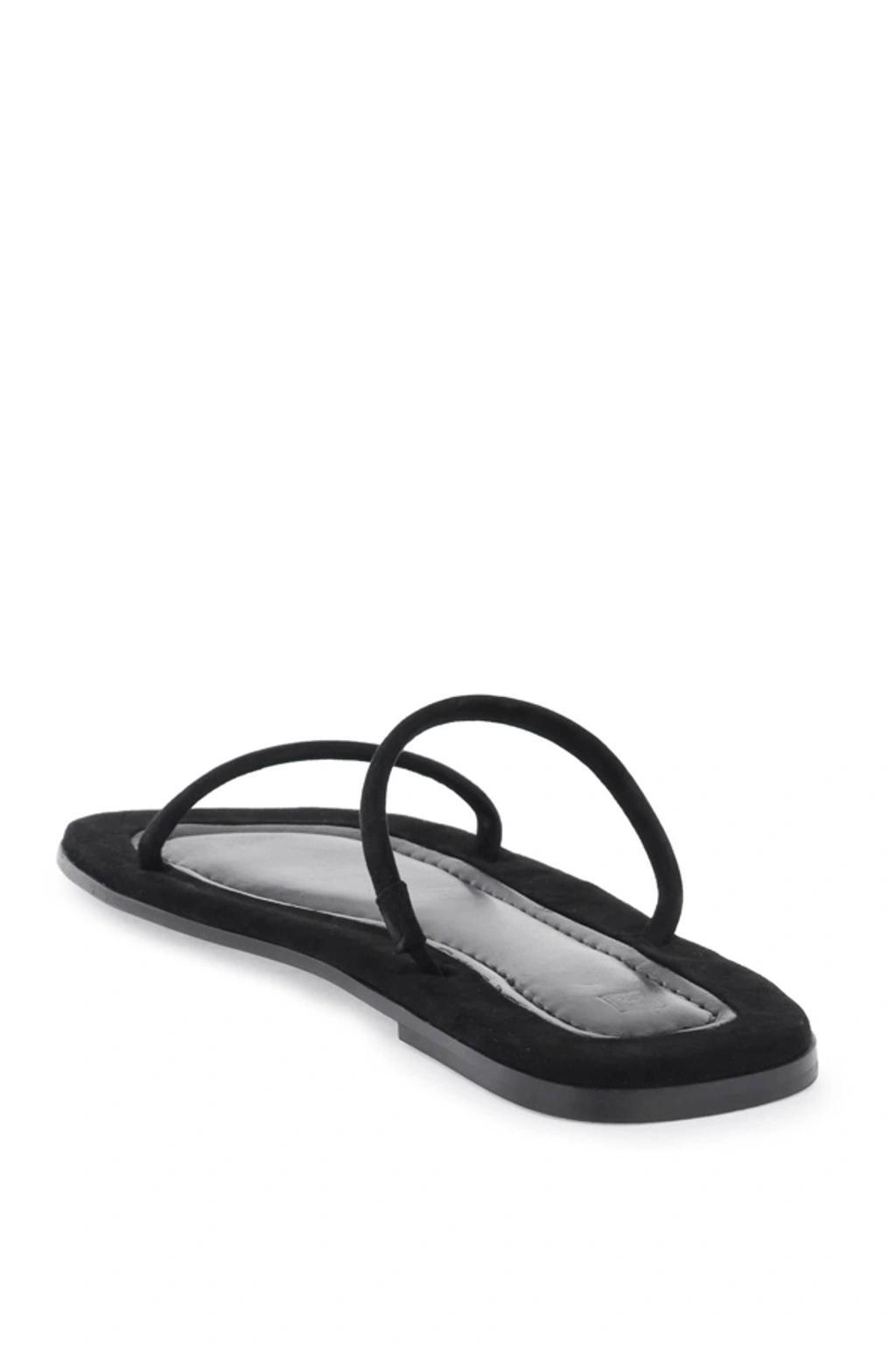 TOTÊME The City Suede Sandals In Black Product Image