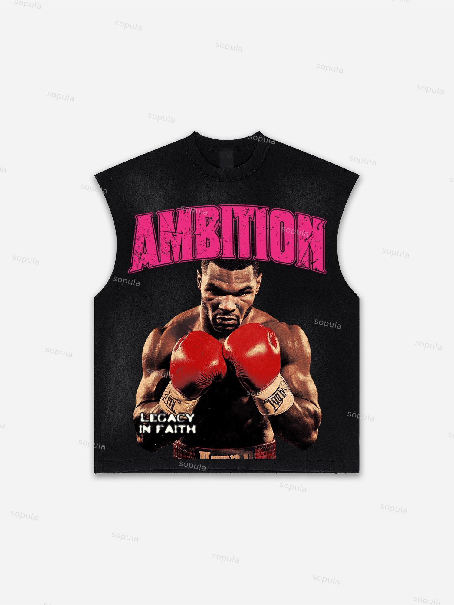 Basketball Dreams Boys Print Distressed Tank Top Product Image