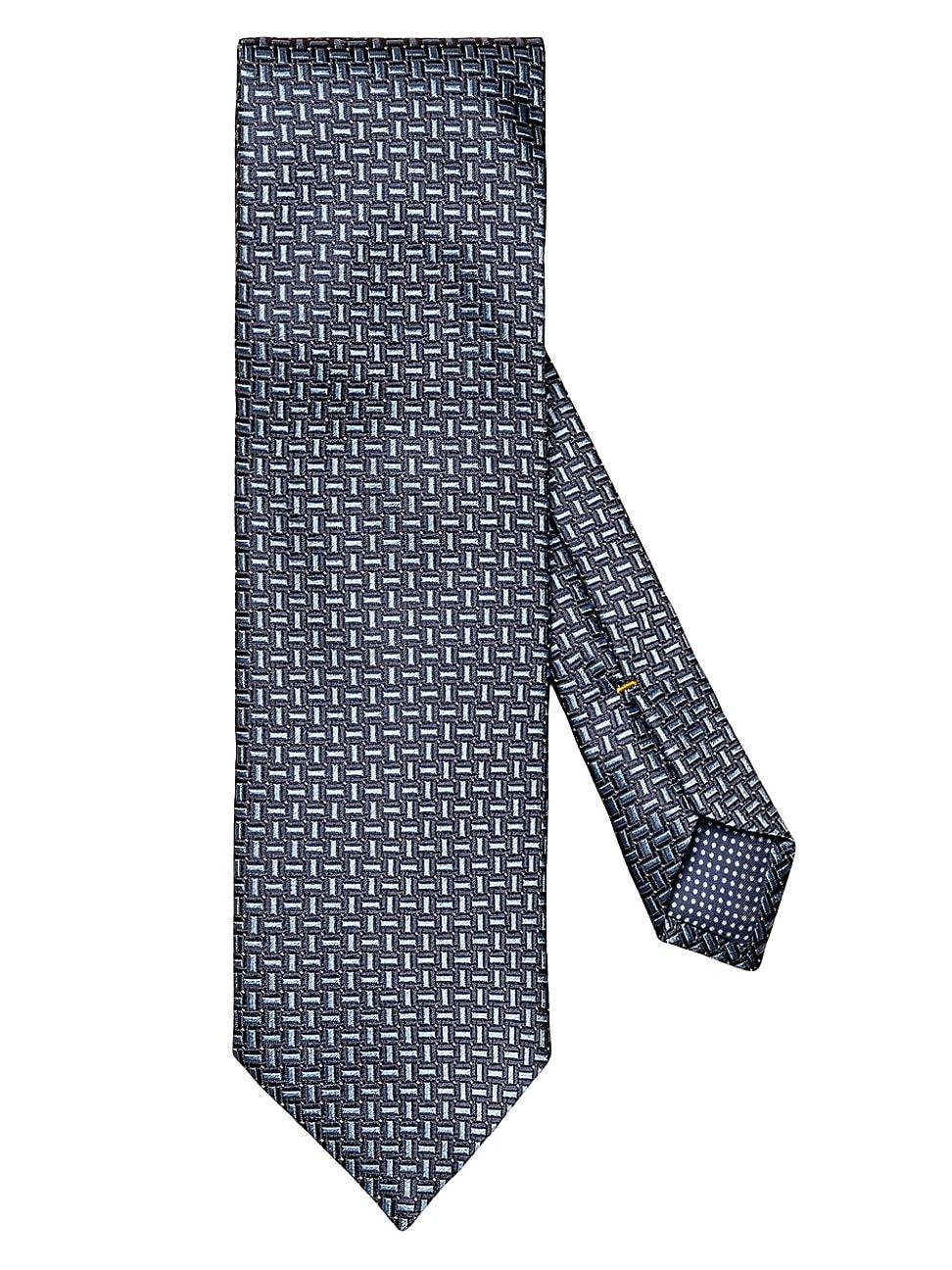 Mens Geometric Woven Silk Tie Product Image