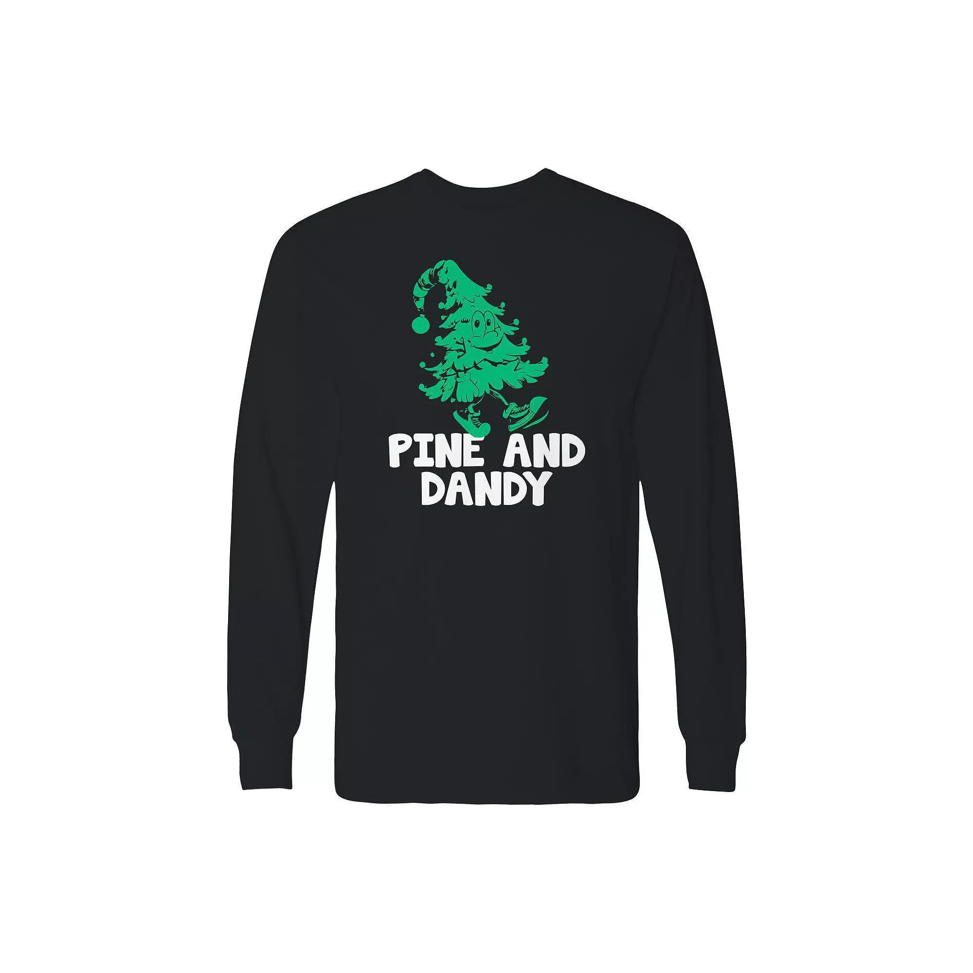 Men's Pine Christmas Dandy Long Sleeve Graphic Tee, Adult Unisex,  Product Image