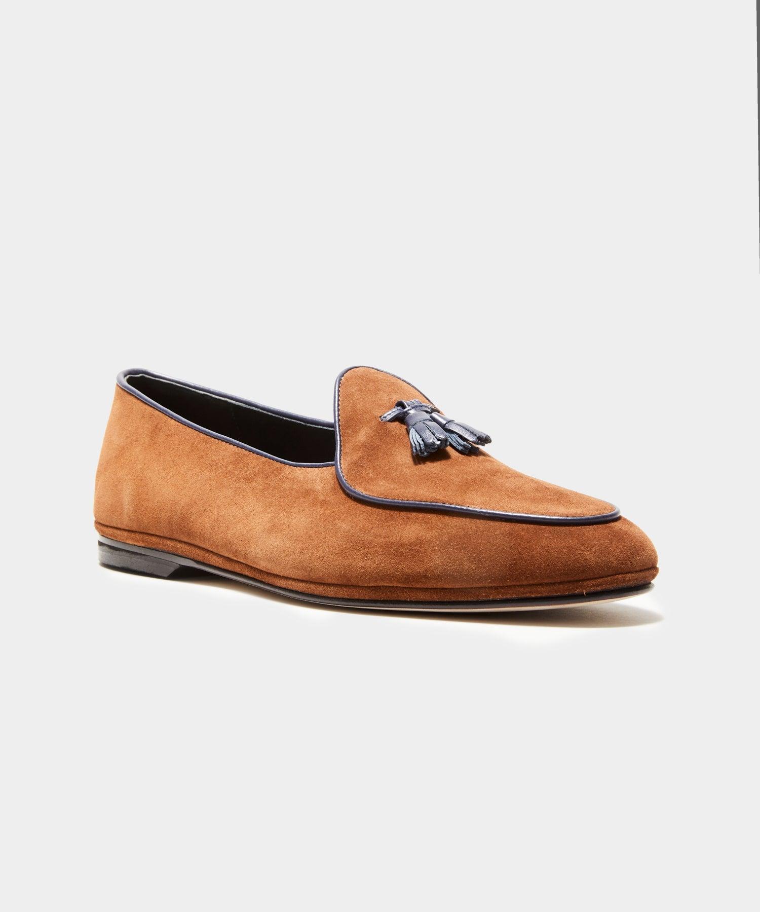 Todd Snyder x Rubinacci Marphy Suede Loafer in Tobacco Product Image