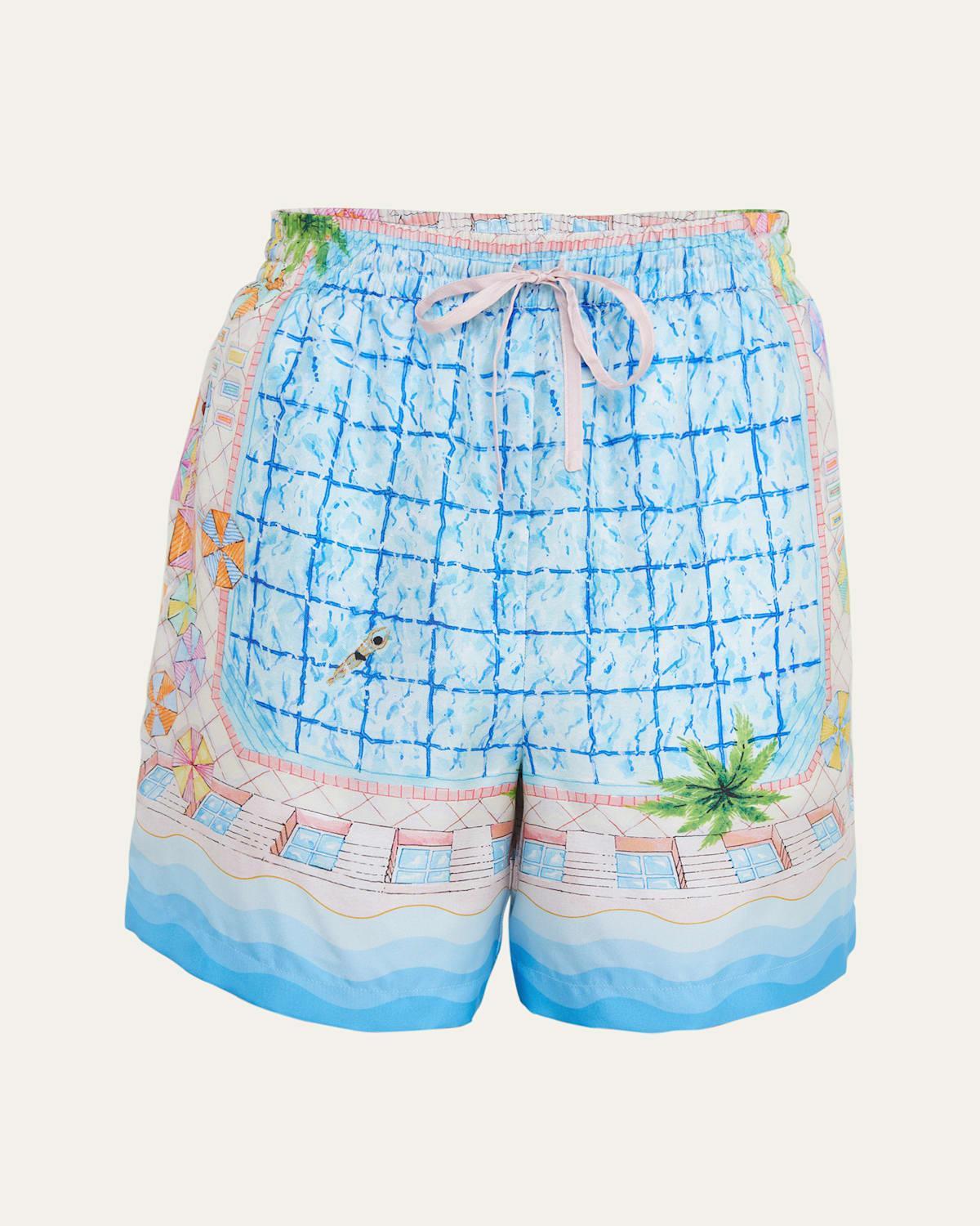 Men's Silk Drawstring Shorts Product Image