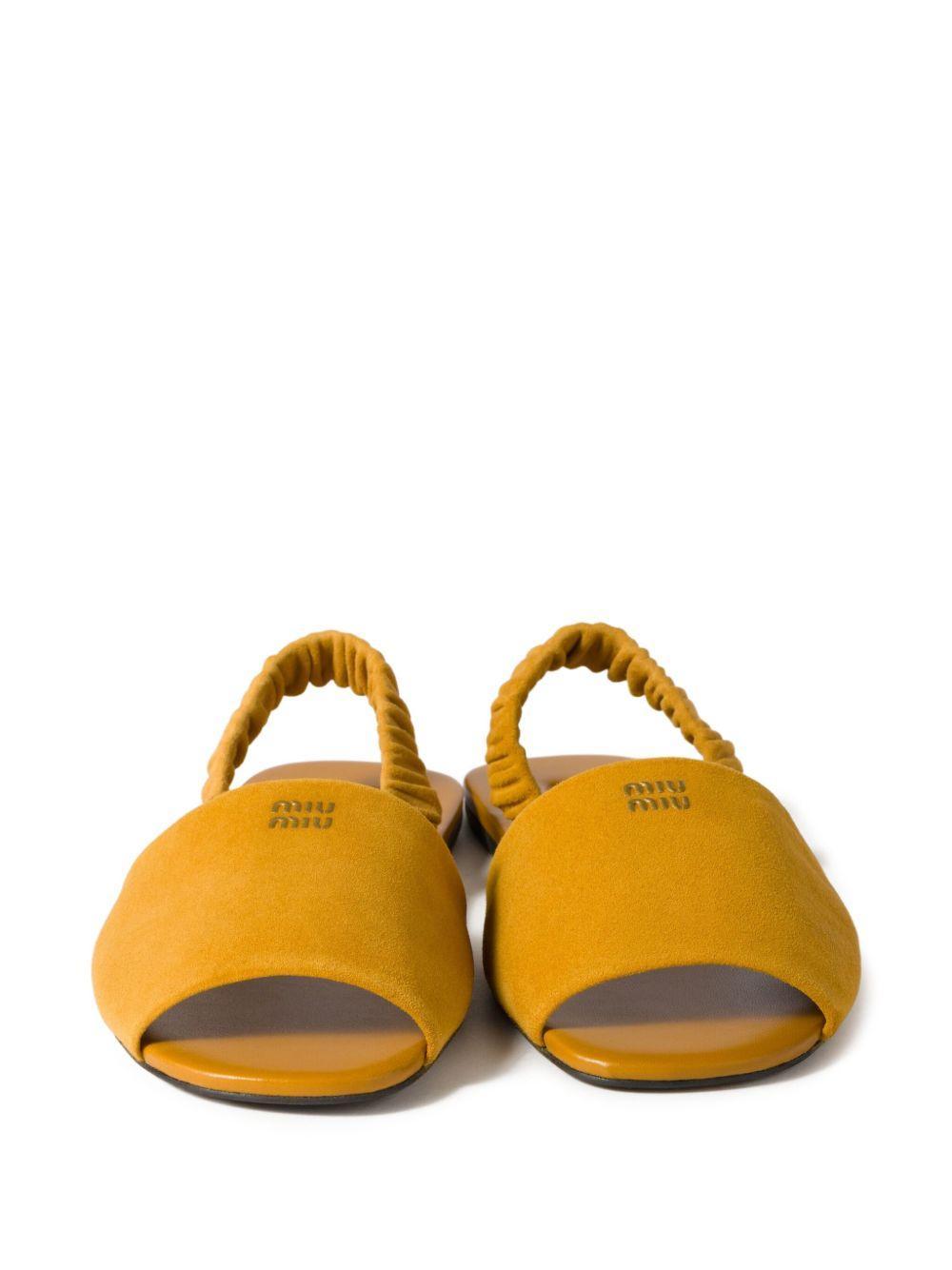 ruched suede sandals Product Image
