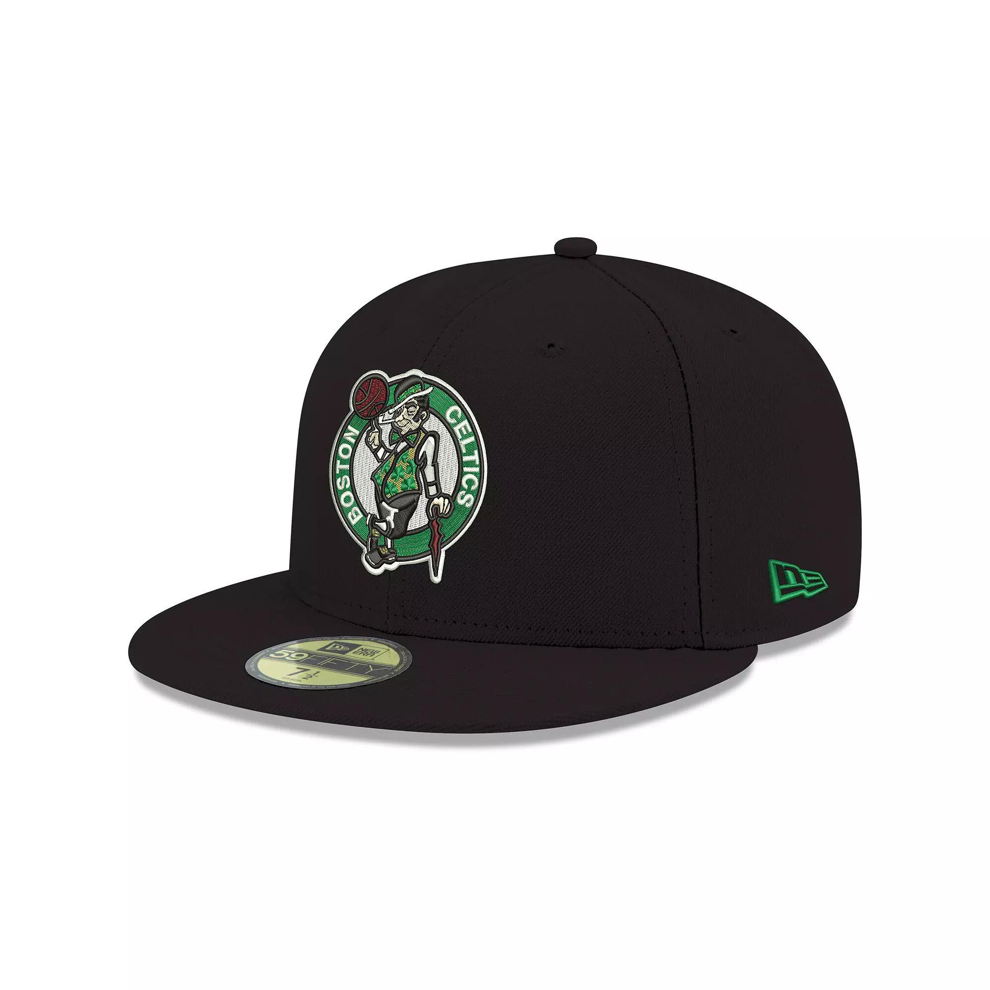 Men's New Era Black Boston Celtics Official Team Color 59FIFTY Fitted Hat,  Product Image