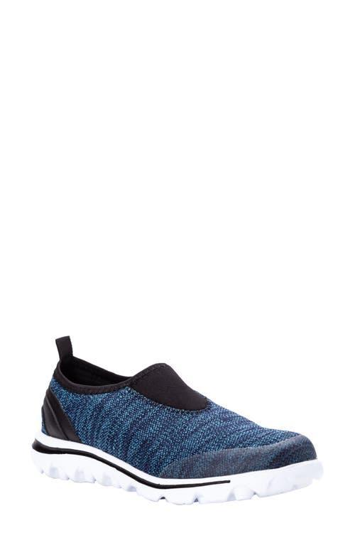 Propet TravelActiv Womens Slip-On Sneakers Blue Grey Product Image