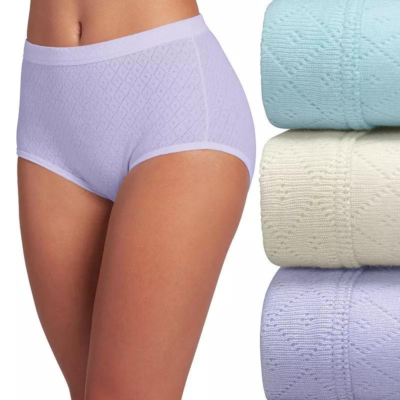 Women's Jockey® Elance Breathe 3-pack Pointelle Briefs Panty Set 1542,  Product Image