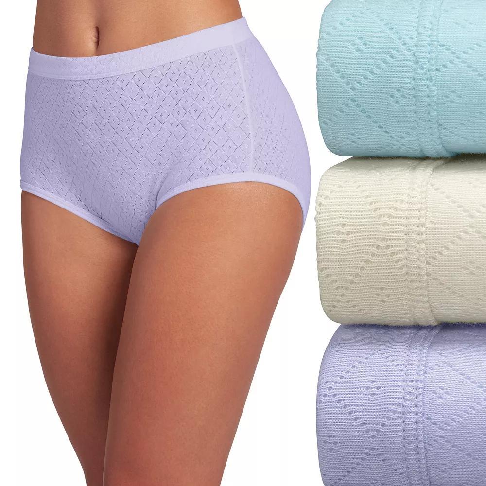 Women's Jockey® Elance Breathe 3-pack Pointelle Briefs Panty Set 1542,  Product Image