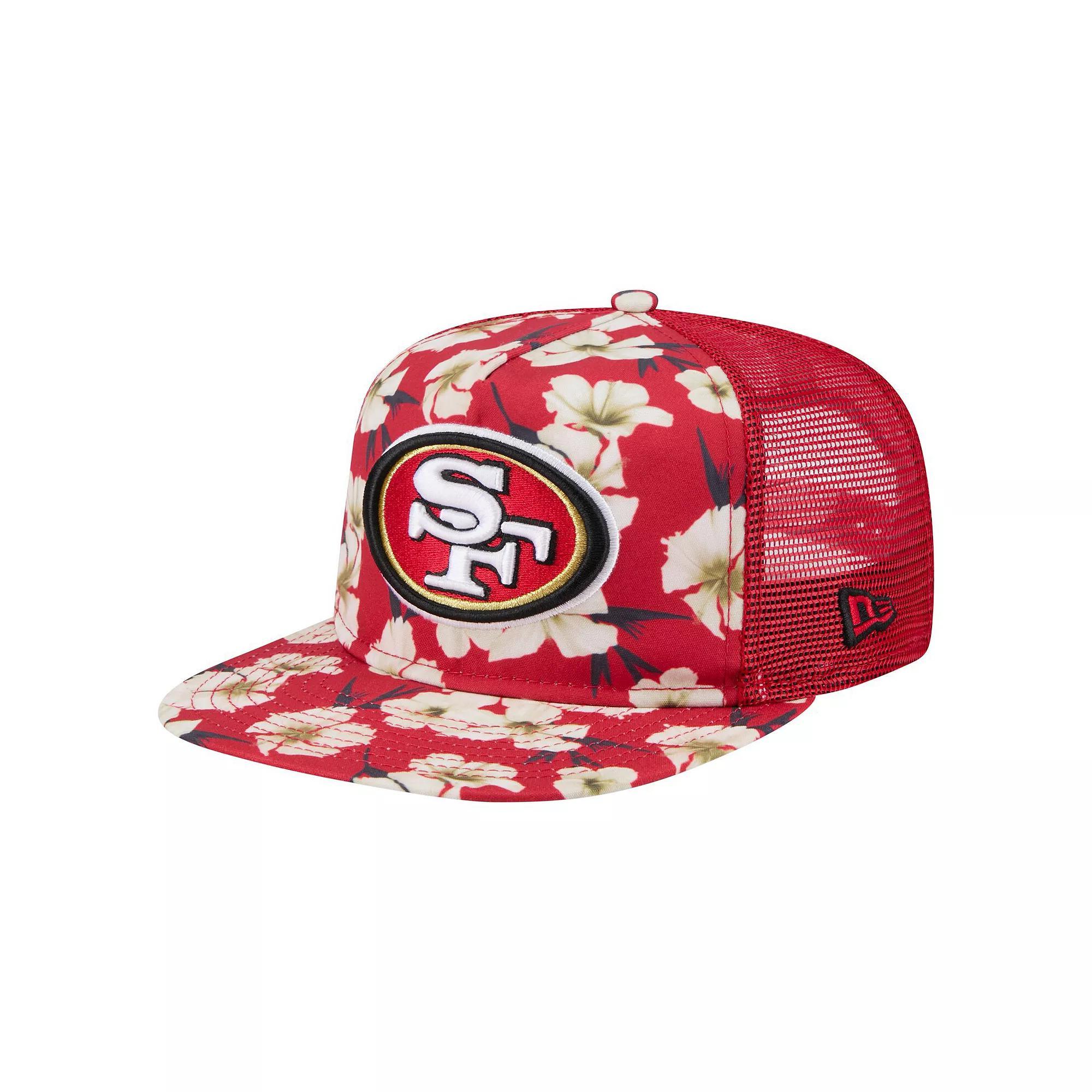 Men's New Era Scarlet San Francisco 49ers Adventure Pattern Golfer Snapback Hat, Red Product Image