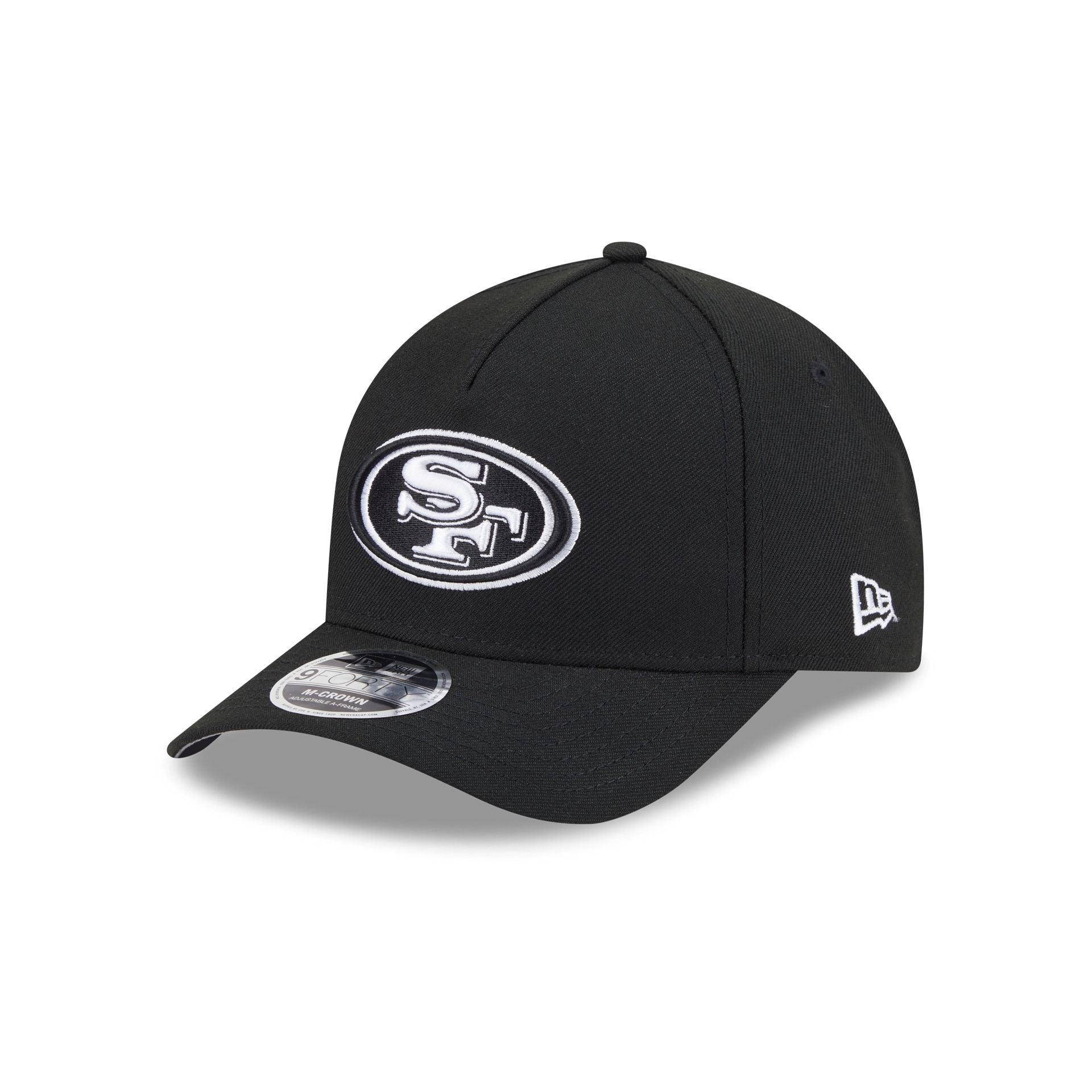 San Francisco 49ers Black & White 9FORTY M-Crown A-Frame Snapback Hat Male Product Image