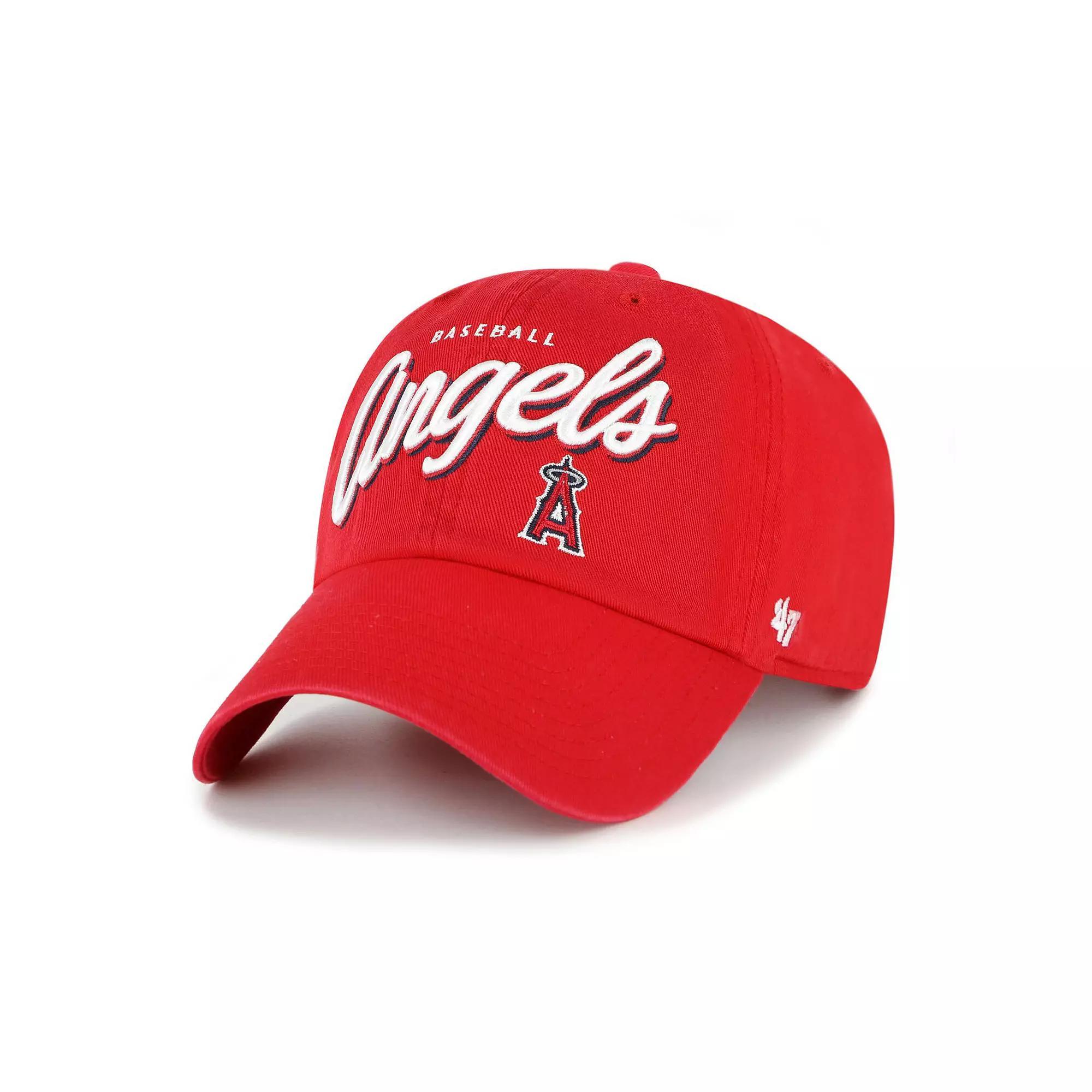 Women's '47 Red Los Angeles Angels Ariana Clean Up Adjustable Hat Product Image
