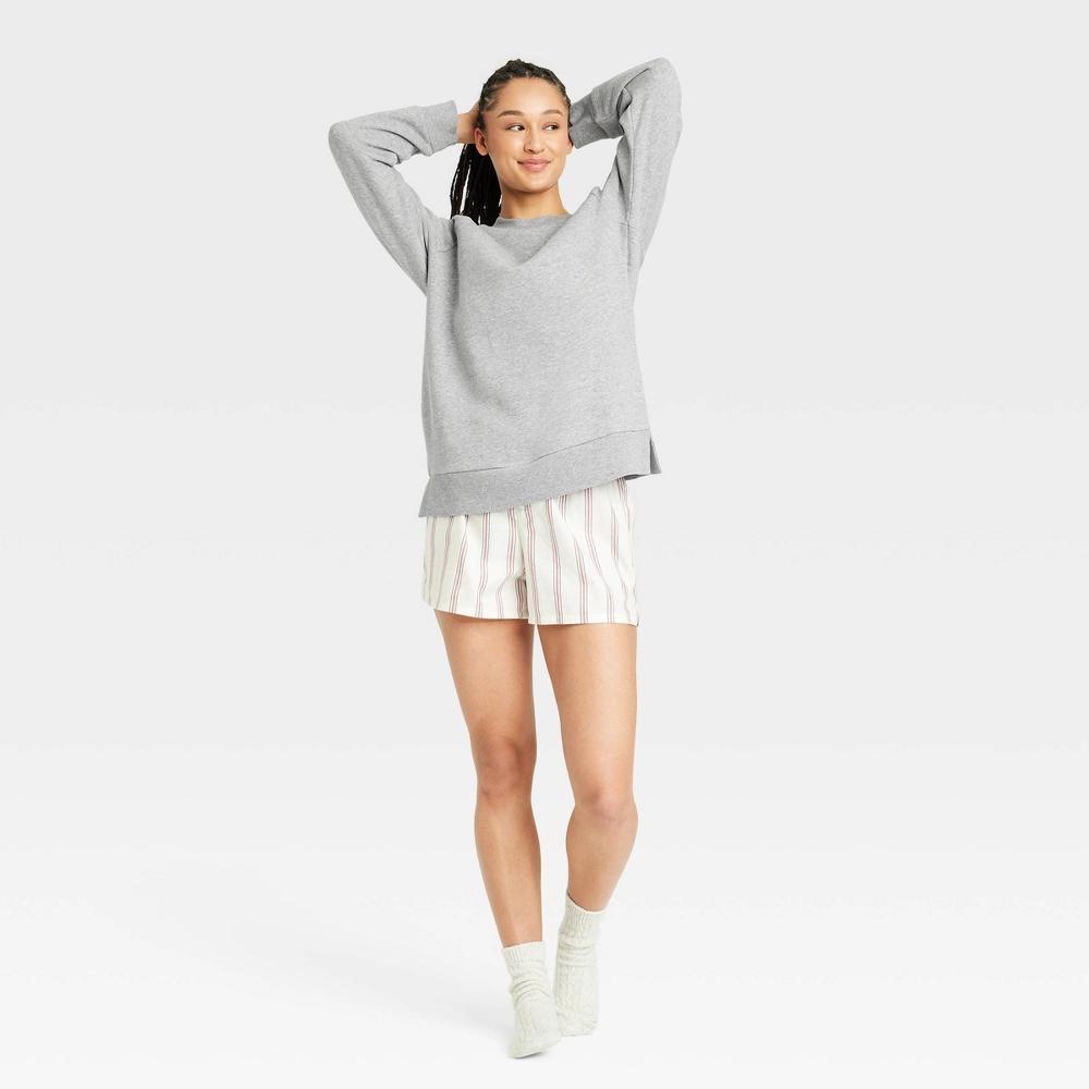 Womens Fleece Sweatshirt - Colsie Heathered M Product Image