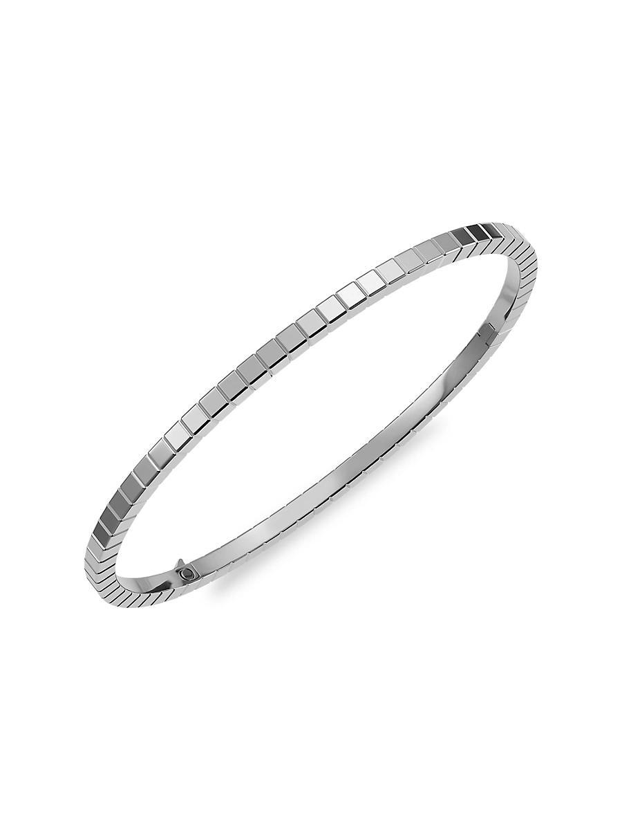 Womens 18K White Gold Ice Cube Bracelet Product Image