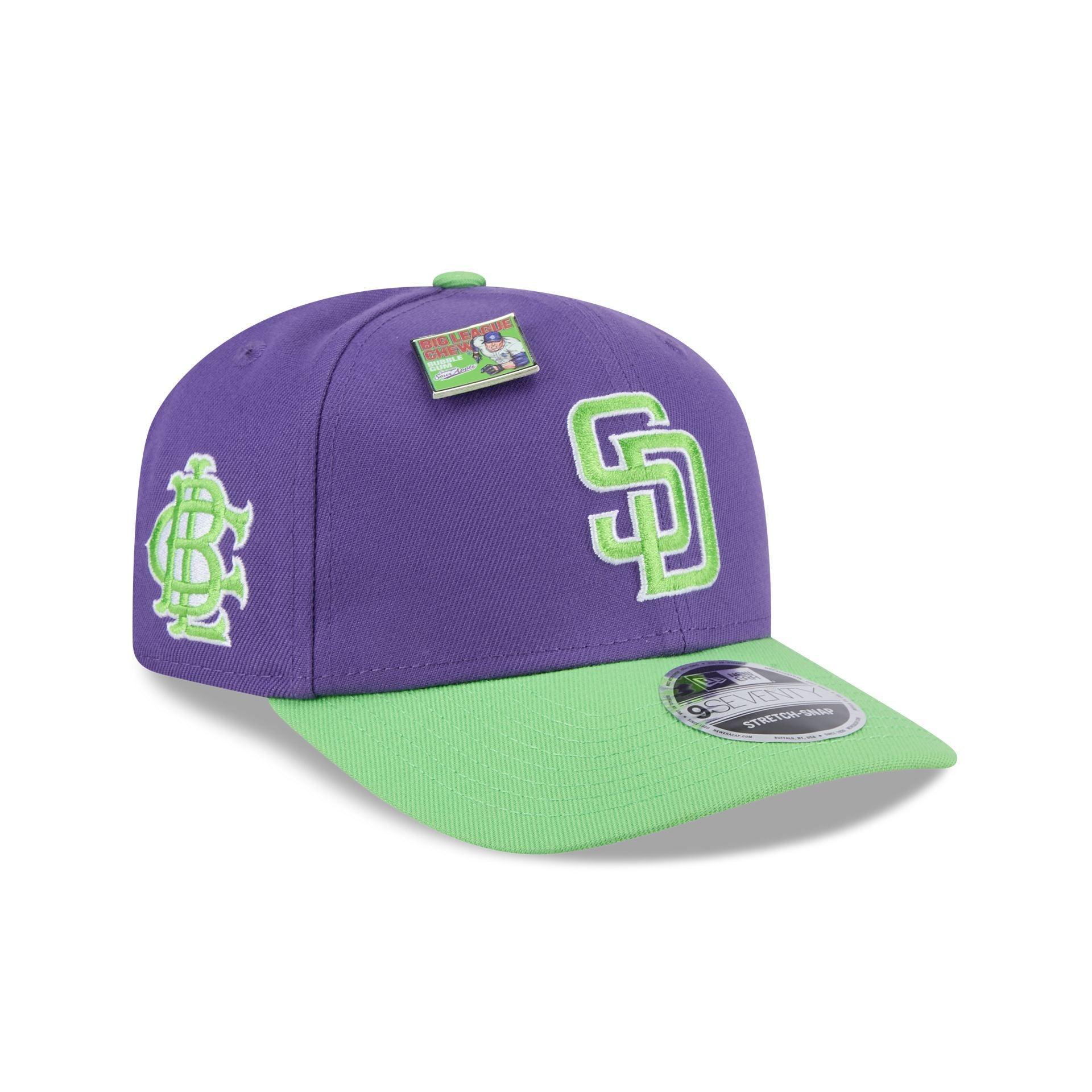 Big League Chew X San Diego Padres Swingin' Sour Apple 9SEVENTY Stretch-Snap Hat Male Product Image