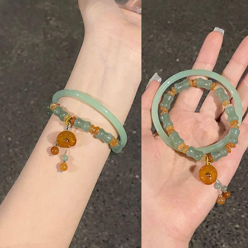 Set: Gemstone Bracelet + Bangle Product Image