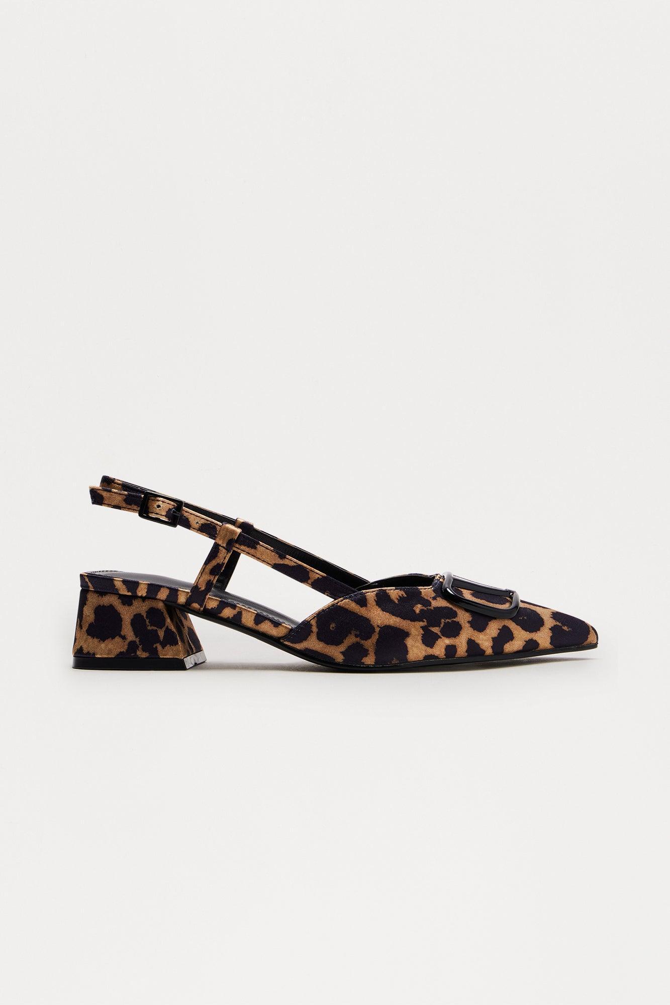 Clementine Slingback Kitten Heels - Leopard Product Image