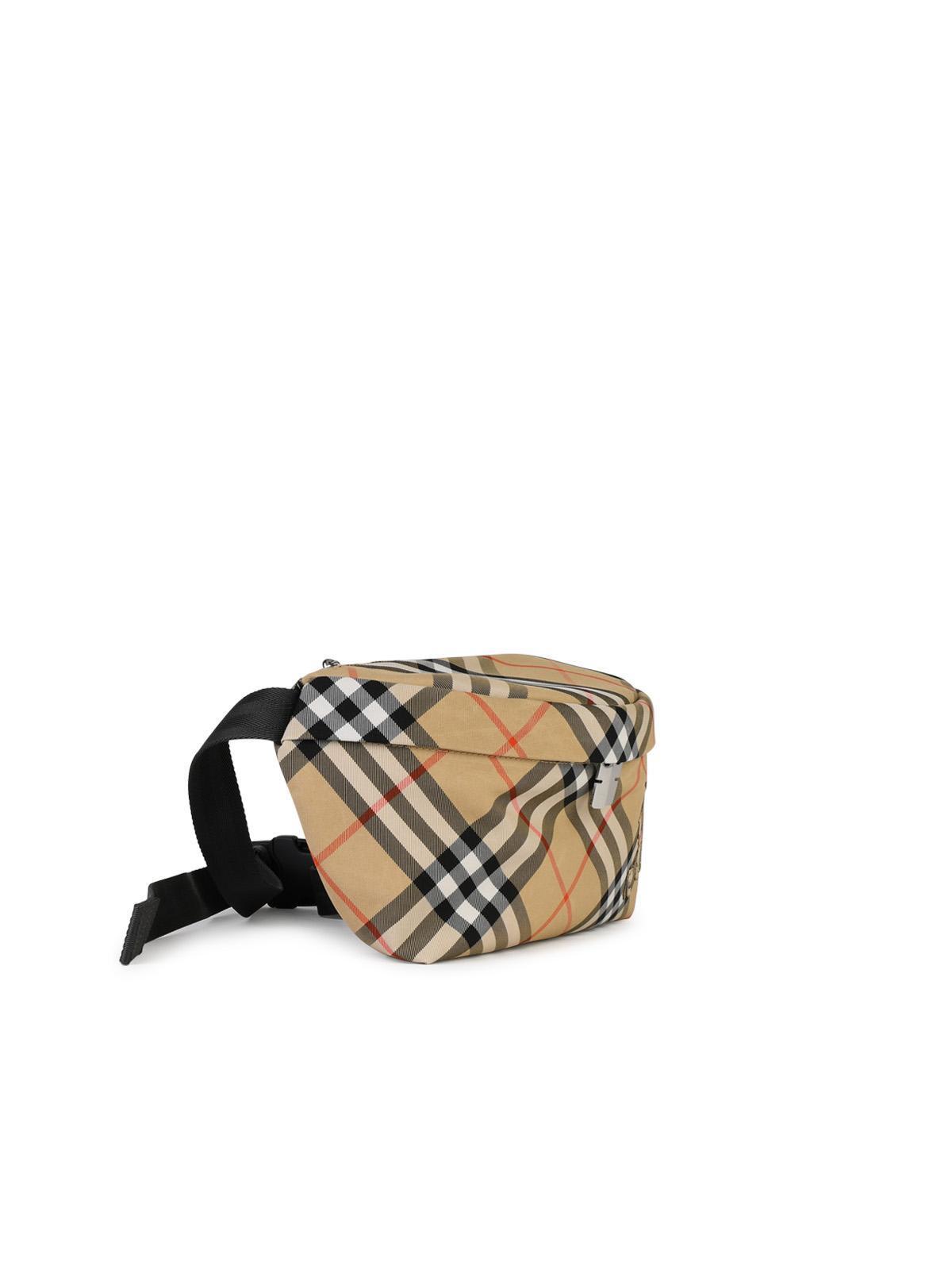 BURBERRY Check Beige Polyester Fanny Pack Product Image