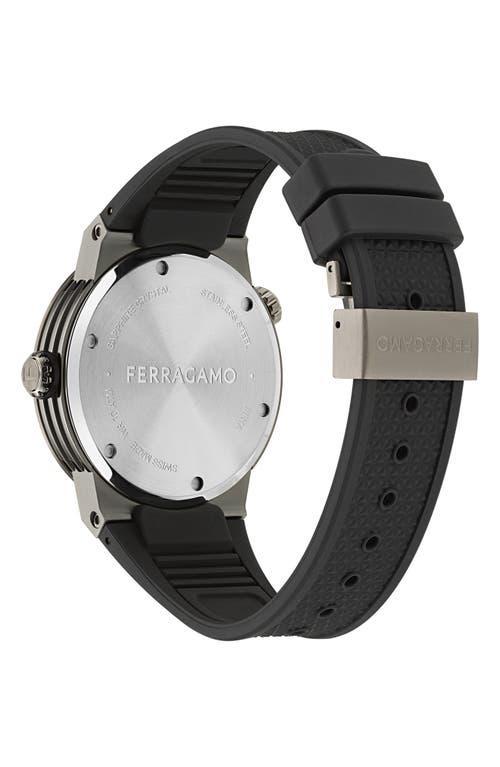 FERRAGAMO F-80 Gmt Worldtime Watch, 43mm In Black/gray Product Image