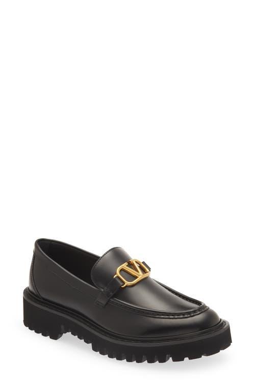 VLogo Medallion Leather Loafers Product Image