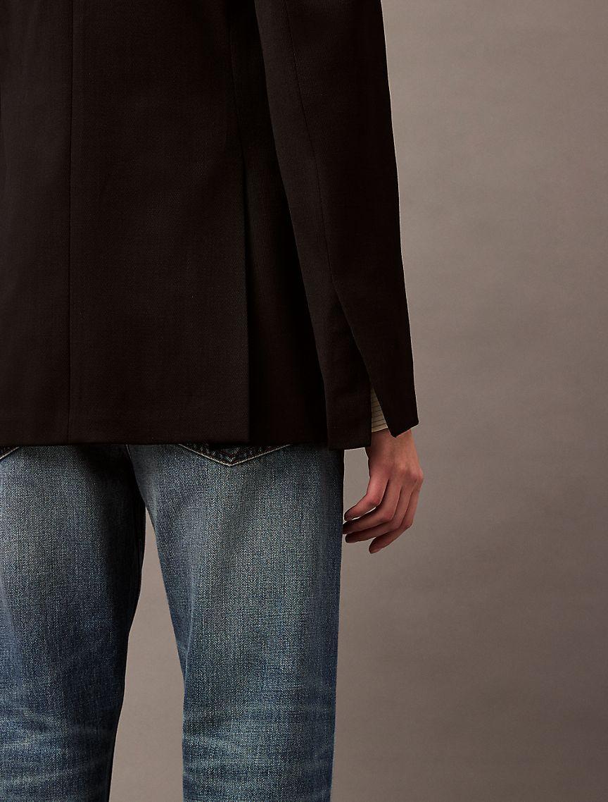 Slim Wool Gabardine Double-Breasted Blazer Product Image