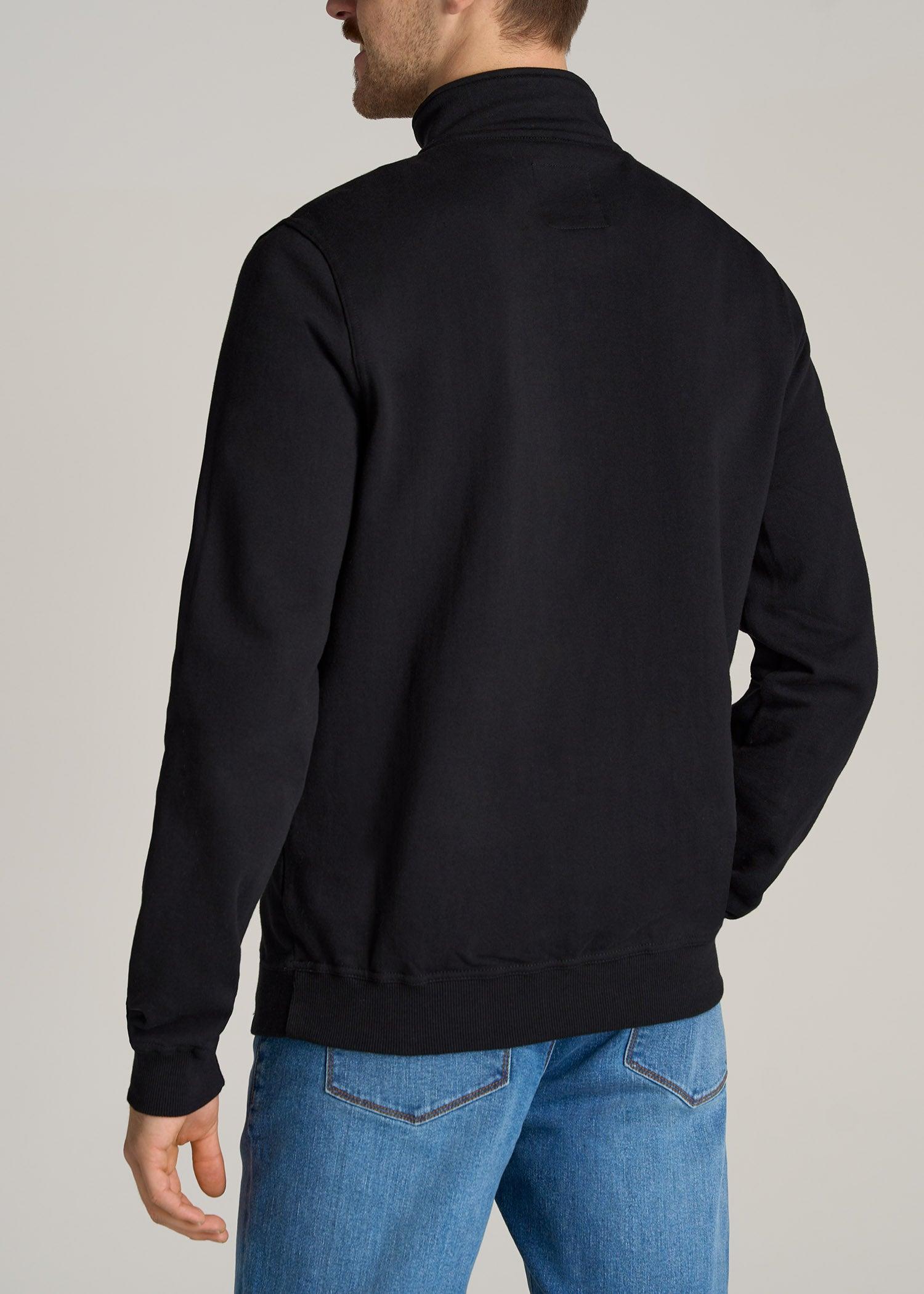 Wearever Fleece Quarter-Zip Tall Men's Sweatshirt in Black Male Product Image