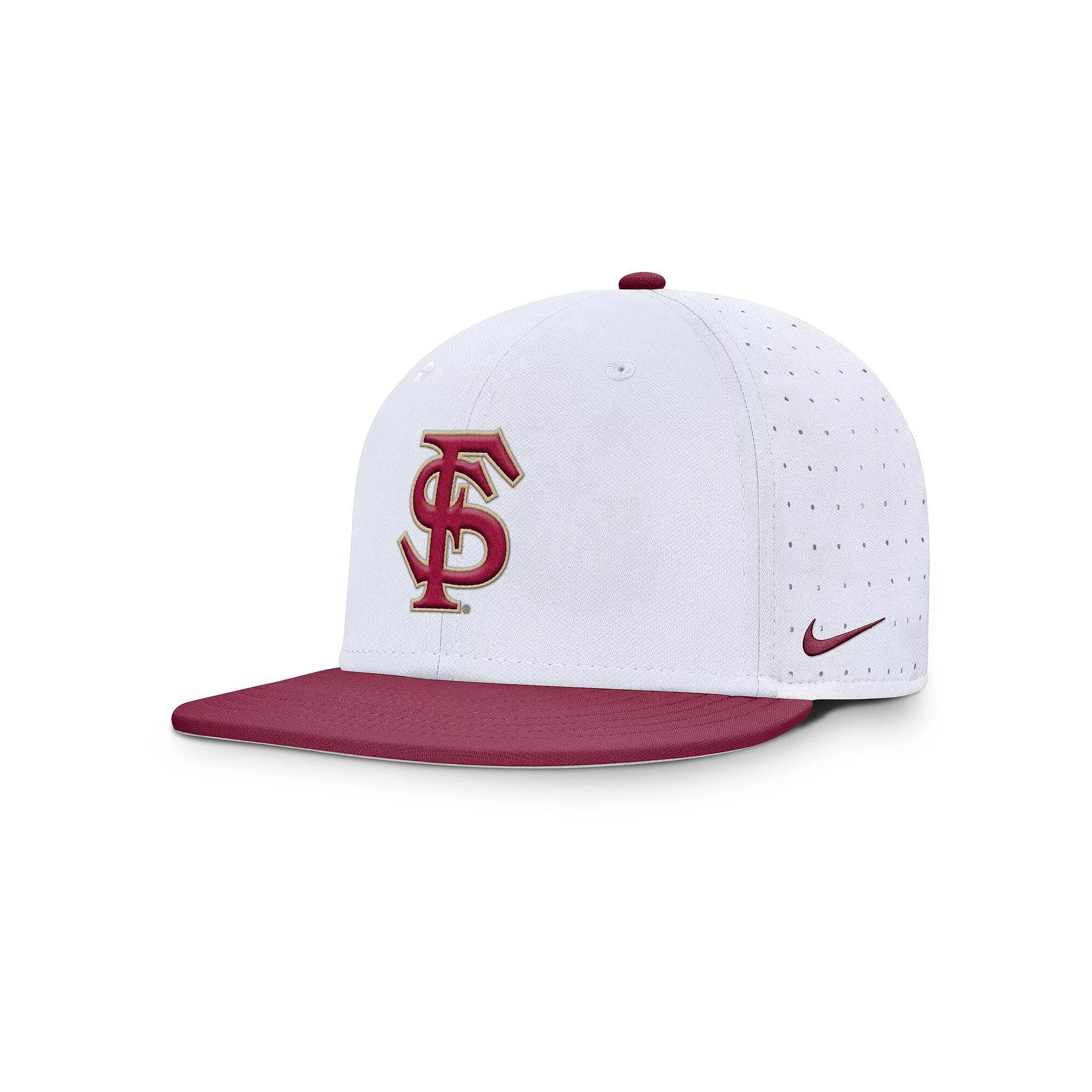 Men's Nike White Florida State Seminoles On-Field Dugout True Performance Fitted Hat, Size: 7 5/8 Product Image
