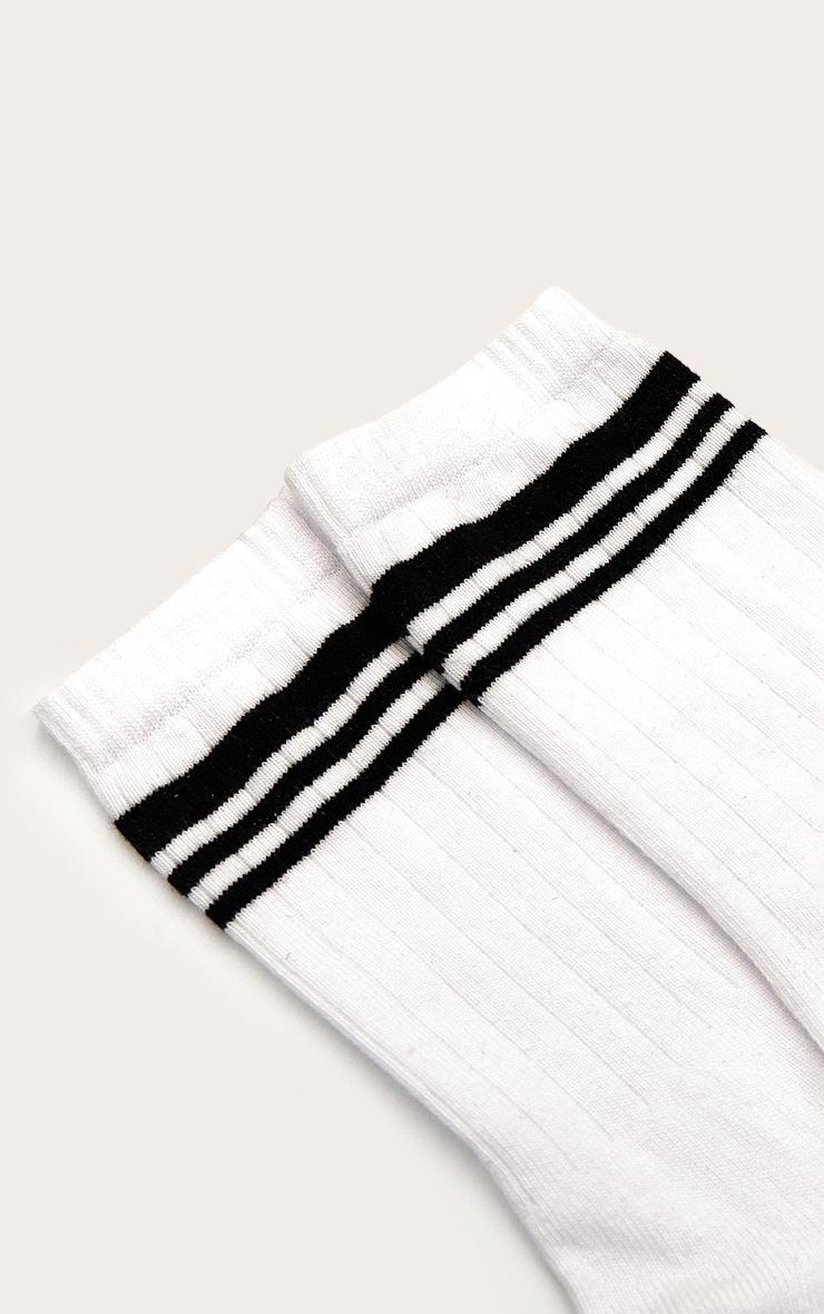 White Stripe Sports Socks Product Image
