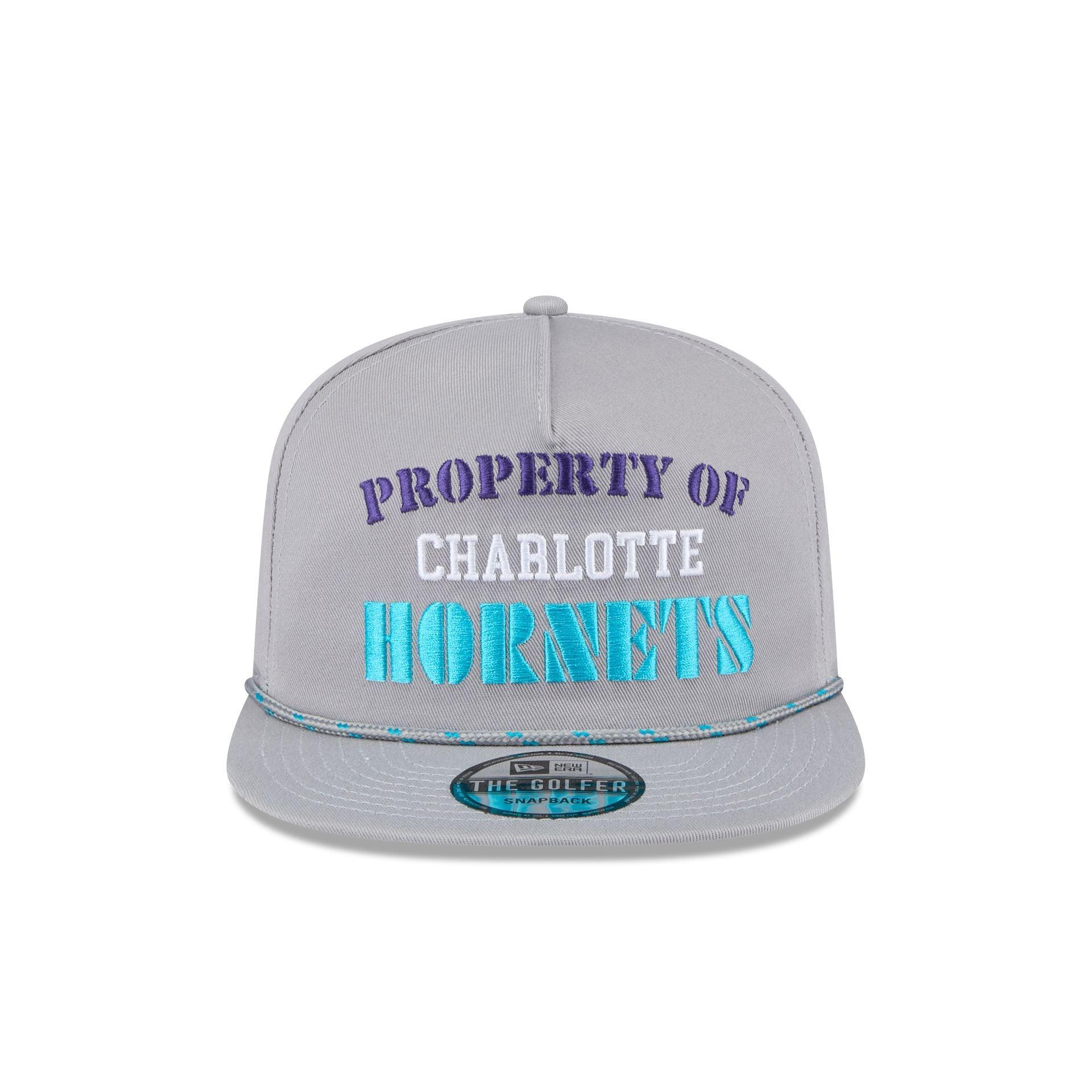 Charlotte Hornets Vintage Gray Rope Golfer Hat Male Product Image