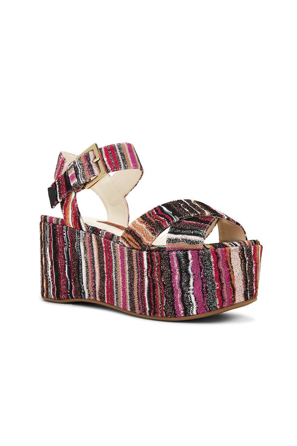 MISSONI Julia Sandal In Orange Red Product Image