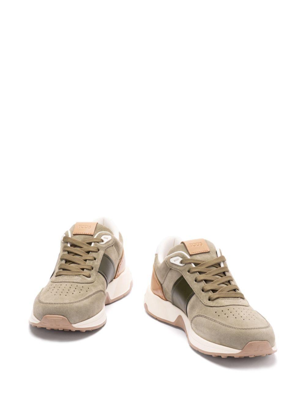 leather-trim suede sneakers Product Image