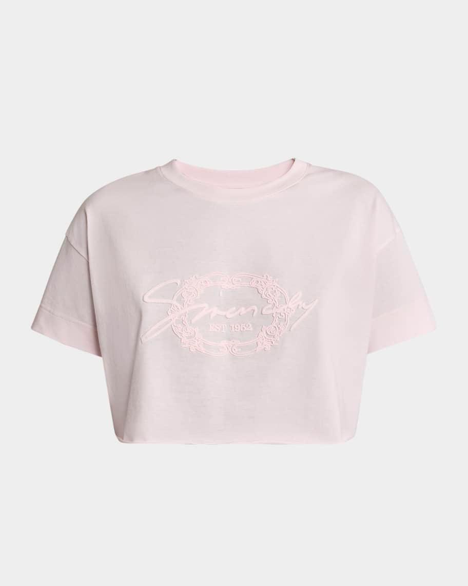 Logo Embroidered Crop T-Shirt Product Image