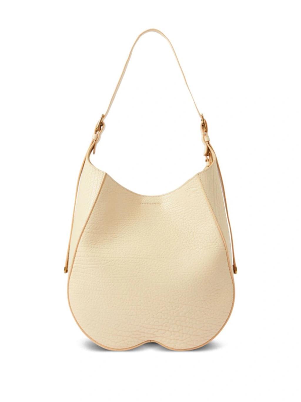 BURBERRY Chess Medium Leather Shoulder Bag In Neutrals Product Image