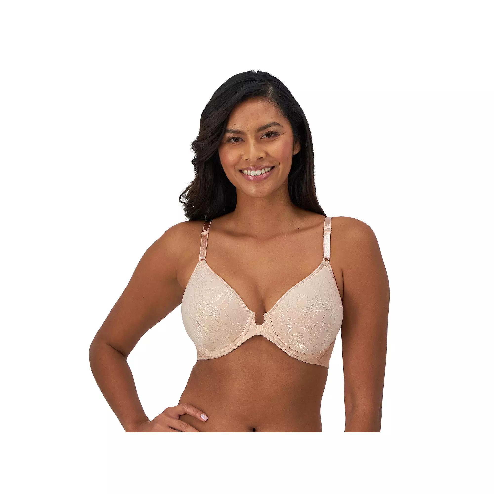 Bali Comfort Revolution Full-Figure Front-Closure Shaping Underwire Bra DF3P66, Women's, Size: 36 B, Warm Silver Product Image