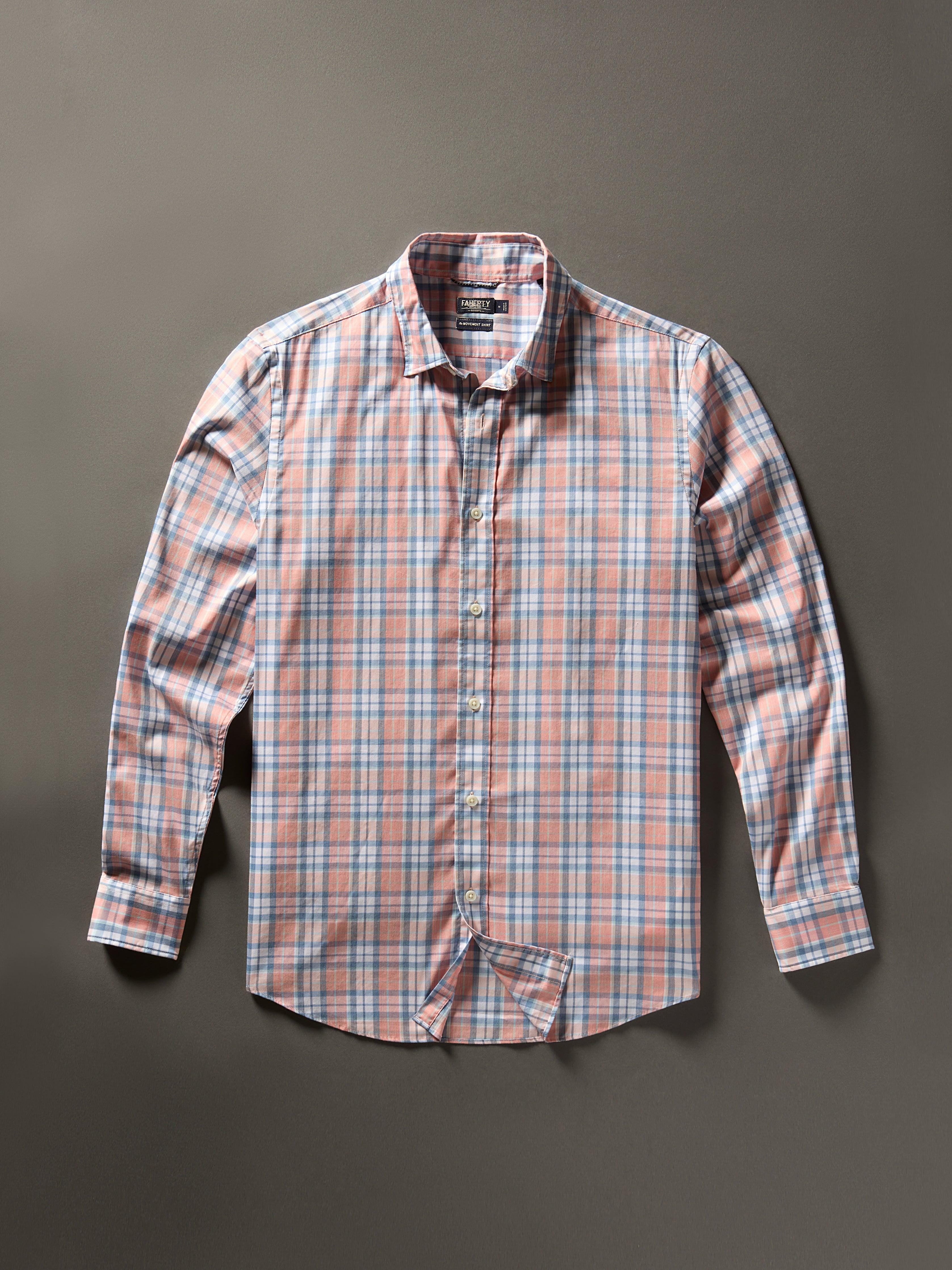 Movement™ Shirt - Ocean Coral Plaid Male Product Image