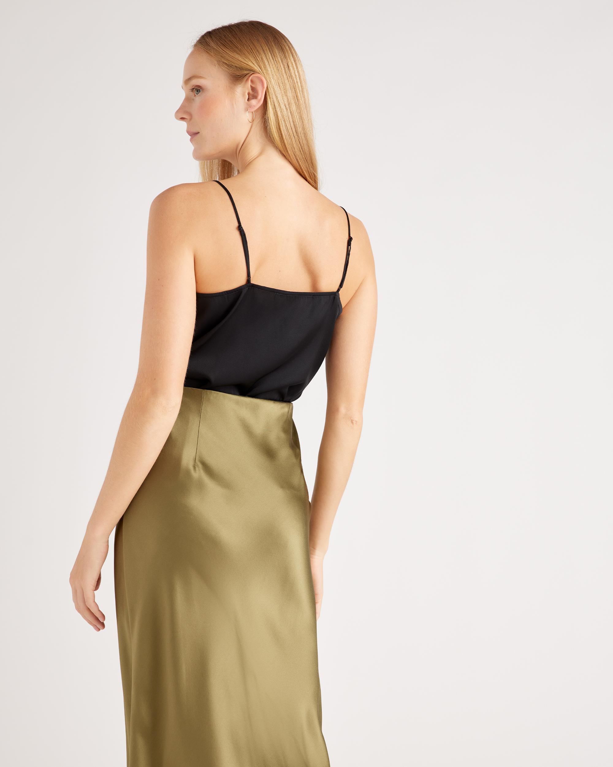 Quince | Women's 100% Washable Silk Stretch V-Neck Cami Top Product Image