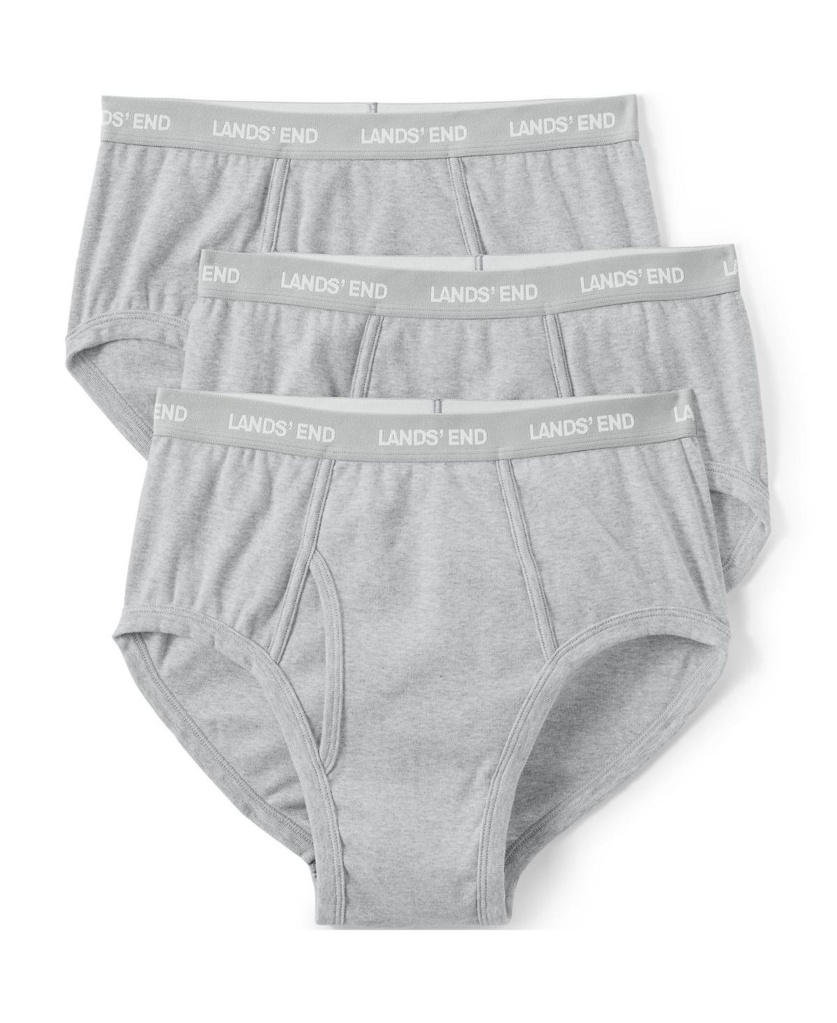 Men's Lands' End 3-Pack Knit Briefs, Size: XXL, Gray Grey Product Image