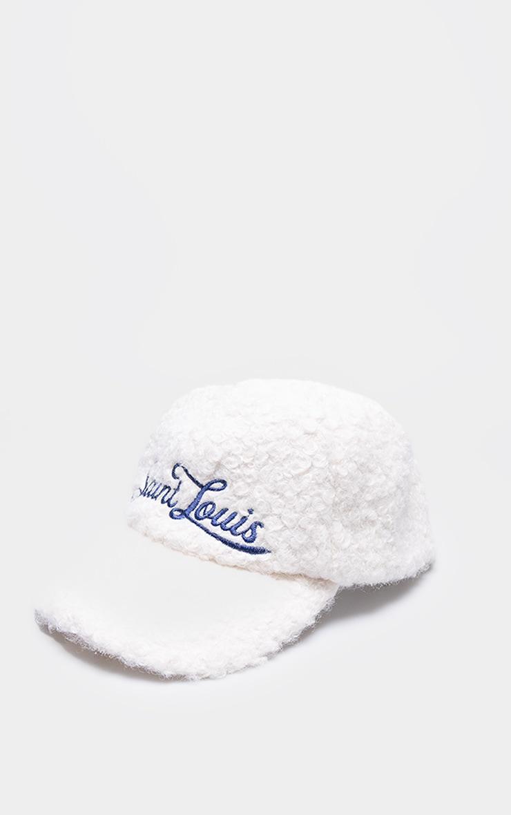 Cream Borg Boucle 'Saint Louis' Cap Product Image