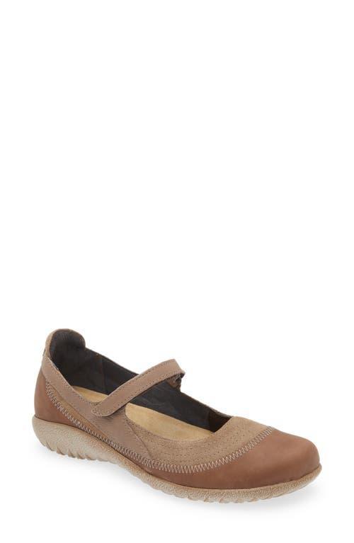 Naot Kirei (Almond Suede/Bark Nubuck/Soft Stone Leather) Women's Maryjane Shoes Product Image