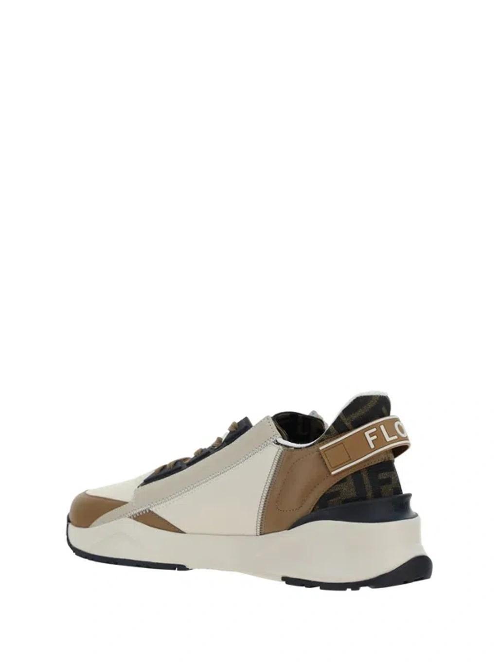 FENDI Flow - Leather Low-tops In White Product Image