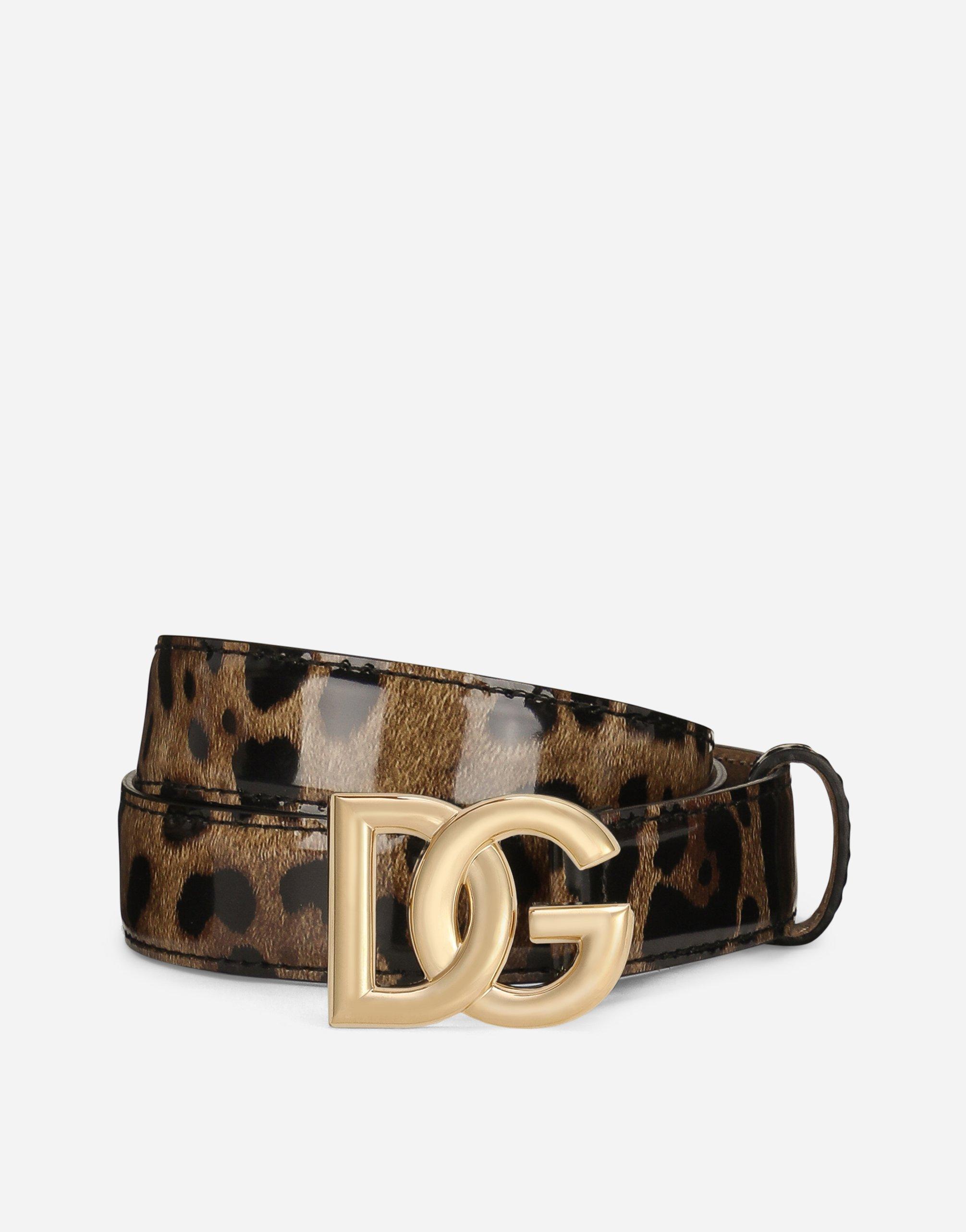 DOLCE & GABBANA Kim Dolce&gabbana Dg-logo Leopard-print Belt In Multicolor Product Image